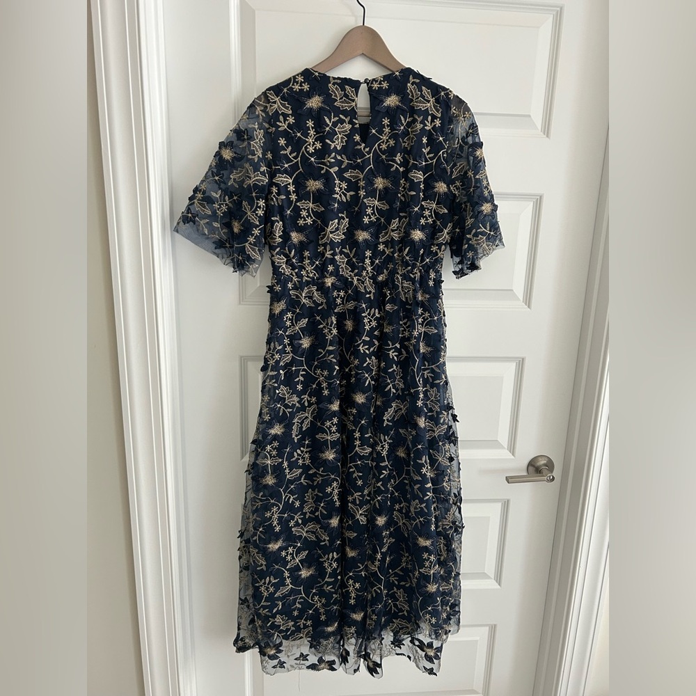 Baltic Born Navy and Gold Floral Maxi Dress - Picture 11 of 16